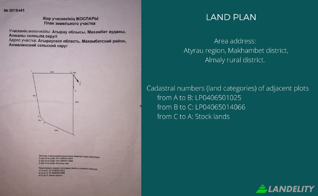 Земля/Ділянка продаж eizvestnaya doroga, Makhambet, Makhambet District, Atyrau Province, Kazakhstan. Фото 8