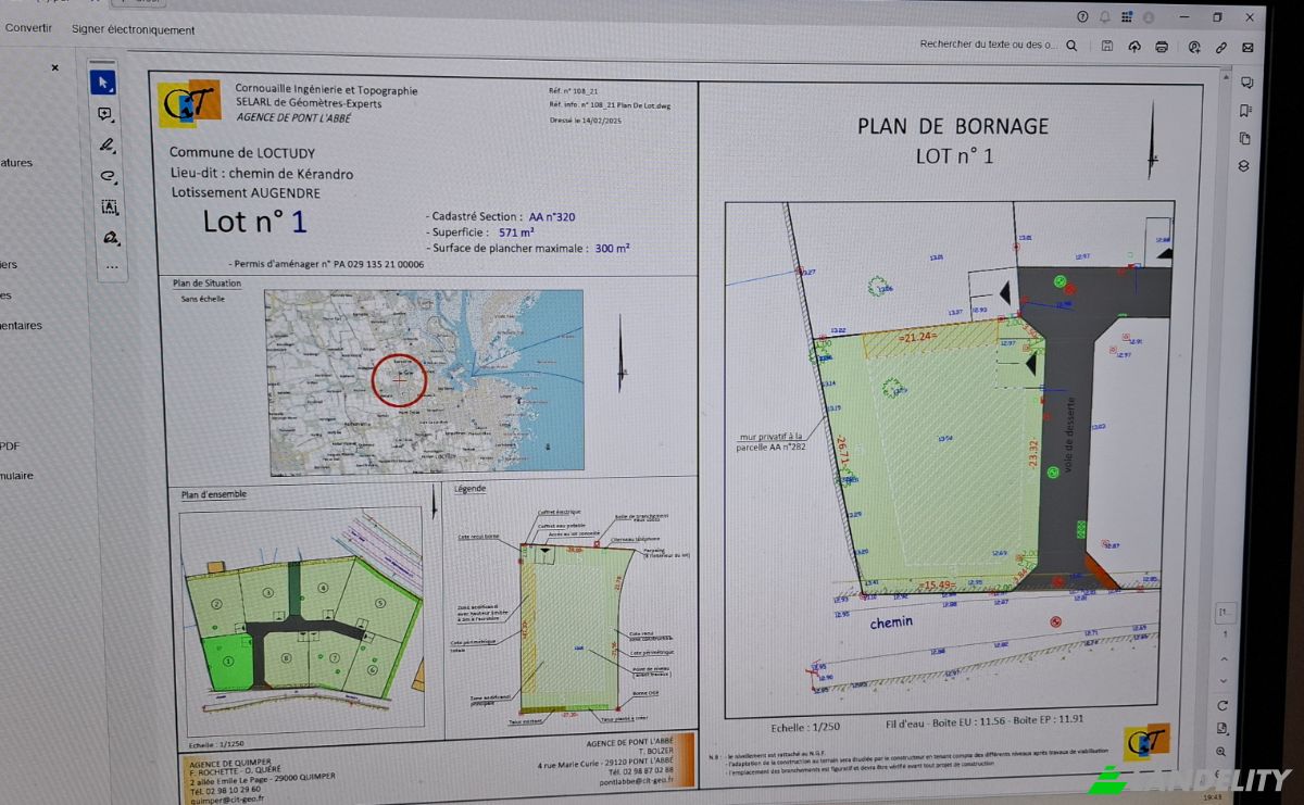 Land Lot for Sale 6 Clos de Kerandro, 29750 Loctudy, Loctudy, Finistere, Brittany, France. Photo 2