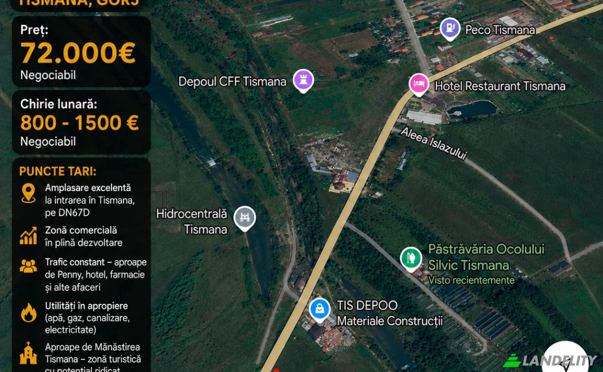 Lote de terreno en venta Strada Ungureni 679, 217495 Tismana, Tismana, Gorj County, Romania. Foto 1