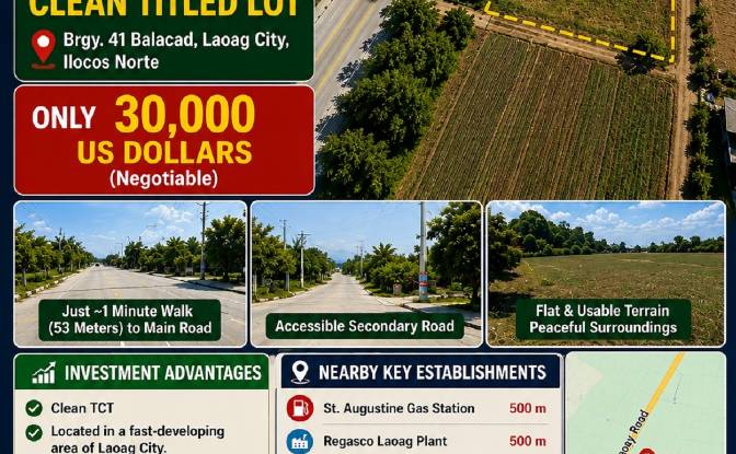 Land Lot for Sale Laoag, Paoay Rd, Laoag City. Photo#5