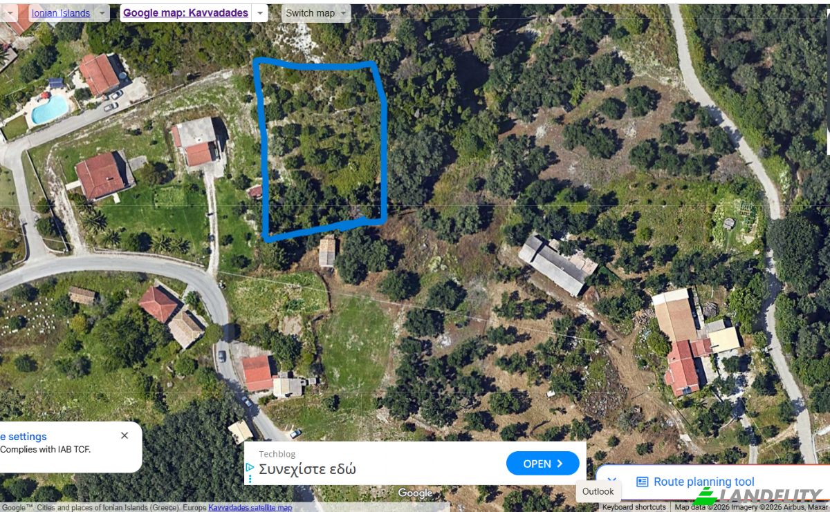 Land Lot for Sale Afiona, Dafni Junction, Kavvadades 490 81, Kavvadades, Ionian Islands, Decentralized Administration of Peloponnese, Western Greece and the Ionian, Greece. Photo 6