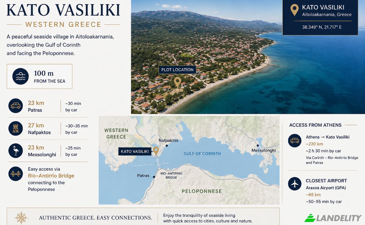 Grondperceel Te koop Nafpaktia 300 14, Kato Vasiliki, Western Greece, Decentralized Administration of Peloponnese, Western Greece and the Ionian, Greece. Foto 4